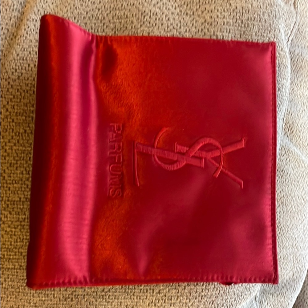 YSL Red Satin Pouch